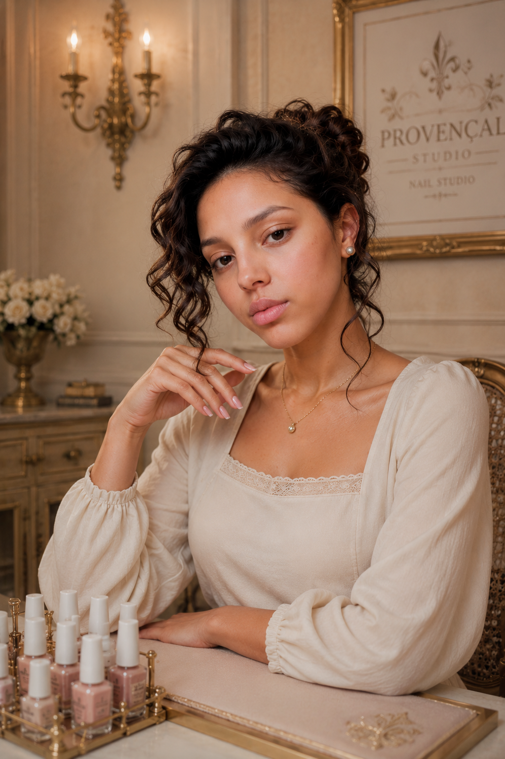 Débora em atendimento no Provençal Studio